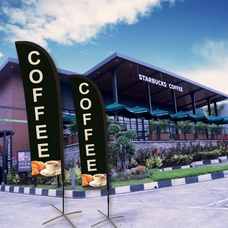Bow Coffee Banner 3.1m Single Inc Base